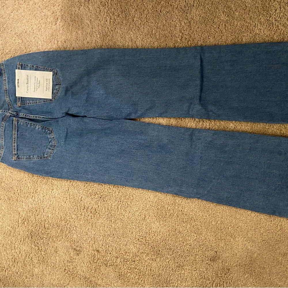 Cotton On curvy bootcut.gap proof waist mini flare 26 waist sea blue